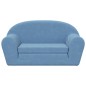 vidaXL Sofá cama de niños 2 plazas felpa suave azul vidaXL Sofá cama de niños 2 plazas felpa suave azul