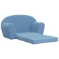 vidaXL Sofá cama de niños 2 plazas felpa suave azul vidaXL Sofá cama de niños 2 plazas felpa suave azul