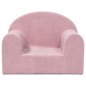 vidaXL Sofá para niños felpa suave rosa vidaXL Sofá para niños felpa suave rosa