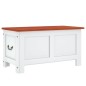 vidaXL Baúl de almacenaje con tapa madera de acacia marrón y blanco vidaXL Baúl de almacenaje con tapa madera de acacia marrón y blanco