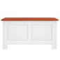 vidaXL Baúl de almacenaje con tapa madera de acacia marrón y blanco vidaXL Baúl de almacenaje con tapa madera de acacia marrón y blanco