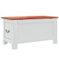 vidaXL Baúl de almacenaje con tapa madera de acacia marrón y blanco vidaXL Baúl de almacenaje con tapa madera de acacia marrón y blanco