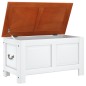 vidaXL Baúl de almacenaje con tapa madera de acacia marrón y blanco vidaXL Baúl de almacenaje con tapa madera de acacia marrón y blanco