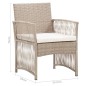 vidaXL Sillones de jardín con cojines 2 unidades ratán sintético beige vidaXL Sillones de jardín con cojines 2 unidades ratán sintético beige