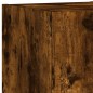 vidaXL Muebles TV pared con LED 6 pzas madera ingeniería roble ahumado
