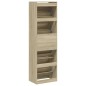 vidaXL Mueble zapatero 4 cajones abatibles roble Sonoma 60x42x204 cm vidaXL Mueble zapatero 4 cajones abatibles roble Sonoma 60x42x204 cm