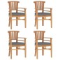 vidaXL Juego de comedor para jardín 5 piezas madera maciza de teca