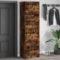 vidaXL Mueble zapatero 4 cajones abatibles roble ahumado 60x42x204 cm vidaXL Mueble zapatero 4 cajones abatibles roble ahumado 60x42x204 cm