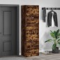vidaXL Mueble zapatero 4 cajones abatibles roble ahumado 60x42x204 cm vidaXL Mueble zapatero 4 cajones abatibles roble ahumado 60x42x204 cm