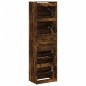 vidaXL Mueble zapatero 4 cajones abatibles roble ahumado 60x42x204 cm vidaXL Mueble zapatero 4 cajones abatibles roble ahumado 60x42x204 cm
