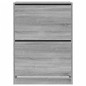 vidaXL Mueble zapatero 2 cajones abatibles gris Sonoma 80x42x108 cm