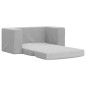 vidaXL Sofá cama de niños 2 plazas felpa suave gris claro vidaXL Sofá cama de niños 2 plazas felpa suave gris claro