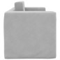 vidaXL Sofá cama de niños 2 plazas felpa suave gris claro vidaXL Sofá cama de niños 2 plazas felpa suave gris claro