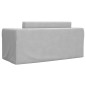 vidaXL Sofá cama de niños 2 plazas felpa suave gris claro vidaXL Sofá cama de niños 2 plazas felpa suave gris claro