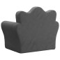 vidaXL Sofá cama infantil felpa suave gris antracita