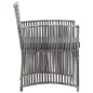 vidaXL Muebles jardín 4 pzas y cojines ratán sintético gris antracita