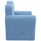 vidaXL Sofá cama infantil felpa suave azul vidaXL Sofá cama infantil felpa suave azul