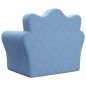 vidaXL Sofá cama infantil felpa suave azul vidaXL Sofá cama infantil felpa suave azul