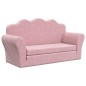 vidaXL Sofá cama para niños de 2 plazas felpa suave rosa vidaXL Sofá cama para niños de 2 plazas felpa suave rosa