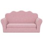 vidaXL Sofá cama para niños de 2 plazas felpa suave rosa vidaXL Sofá cama para niños de 2 plazas felpa suave rosa