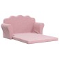 vidaXL Sofá cama para niños de 2 plazas felpa suave rosa vidaXL Sofá cama para niños de 2 plazas felpa suave rosa