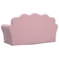 vidaXL Sofá cama para niños de 2 plazas felpa suave rosa vidaXL Sofá cama para niños de 2 plazas felpa suave rosa