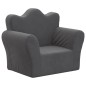 vidaXL Sofá para niños felpa suave gris antracita vidaXL Sofá para niños felpa suave gris antracita