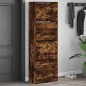 vidaXL Mueble zapatero 4 cajones abatibles roble ahumado 60x34x187,5cm vidaXL Mueble zapatero 4 cajones abatibles roble ahumado 60x34x187,5cm