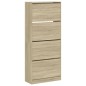 vidaXL Mueble zapatero 4 cajones abatibles roble Sonoma 80x34x187,5 cm vidaXL Mueble zapatero 4 cajones abatibles roble Sonoma 80x34x187,5 cm