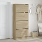 vidaXL Mueble zapatero 4 cajones abatibles roble Sonoma 80x34x187,5 cm vidaXL Mueble zapatero 4 cajones abatibles roble Sonoma 80x34x187,5 cm