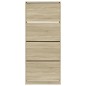 vidaXL Mueble zapatero 4 cajones abatibles roble Sonoma 80x34x187,5 cm vidaXL Mueble zapatero 4 cajones abatibles roble Sonoma 80x34x187,5 cm