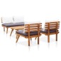 vidaXL Set de muebles de jardín 4 piezas con cojines madera de acacia vidaXL Set de muebles de jardín 4 piezas con cojines madera de acacia