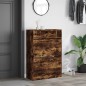 vidaXL Mueble zapatero 2 cajones abatibles roble ahumado 80x34x116 cm vidaXL Mueble zapatero 2 cajones abatibles roble ahumado 80x34x116 cm