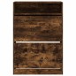 vidaXL Mueble zapatero 2 cajones abatibles roble ahumado 80x34x116 cm vidaXL Mueble zapatero 2 cajones abatibles roble ahumado 80x34x116 cm