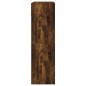 vidaXL Mueble zapatero 2 cajones abatibles roble ahumado 80x34x116 cm vidaXL Mueble zapatero 2 cajones abatibles roble ahumado 80x34x116 cm