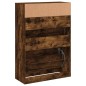 vidaXL Mueble zapatero 2 cajones abatibles roble ahumado 80x34x116 cm vidaXL Mueble zapatero 2 cajones abatibles roble ahumado 80x34x116 cm