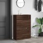 vidaXL Mueble zapatero 2 cajones abatibles marrón roble 80x34x116 cm vidaXL Mueble zapatero 2 cajones abatibles marrón roble 80x34x116 cm