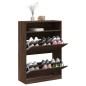 vidaXL Mueble zapatero 2 cajones abatibles marrón roble 80x34x116 cm vidaXL Mueble zapatero 2 cajones abatibles marrón roble 80x34x116 cm