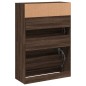 vidaXL Mueble zapatero 2 cajones abatibles marrón roble 80x34x116 cm vidaXL Mueble zapatero 2 cajones abatibles marrón roble 80x34x116 cm