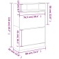 vidaXL Mueble zapatero 2 cajones abatibles marrón roble 80x34x116 cm vidaXL Mueble zapatero 2 cajones abatibles marrón roble 80x34x116 cm