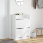 vidaXL Mueble zapatero con 2 cajones abatibles blanco 80x34x116 cm