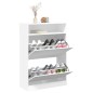 vidaXL Mueble zapatero con 2 cajones abatibles blanco 80x34x116 cm
