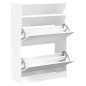 vidaXL Mueble zapatero con 2 cajones abatibles blanco 80x34x116 cm