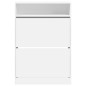 vidaXL Mueble zapatero con 2 cajones abatibles blanco 80x34x116 cm