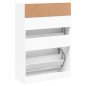 vidaXL Mueble zapatero con 2 cajones abatibles blanco 80x34x116 cm