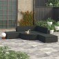 vidaXL Set muebles de jardín y cojines 6 piezas ratán sintético negro vidaXL Set muebles de jardín y cojines 6 piezas ratán sintético negro