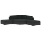 vidaXL Set muebles de jardín y cojines 6 piezas ratán sintético negro vidaXL Set muebles de jardín y cojines 6 piezas ratán sintético negro