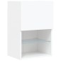 vidaXL Muebles de TV de pared con LED 4 pzas madera ingeniería blanco