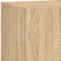 vidaXL Muebles TV pared con LED 4 pzas madera ingeniería roble Sonoma vidaXL Muebles TV pared con LED 4 pzas madera ingeniería roble Sonoma