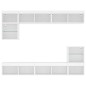 vidaXL Muebles de TV de pared con LED 8 pzas madera ingeniería blanco vidaXL Muebles de TV de pared con LED 8 pzas madera ingeniería blanco